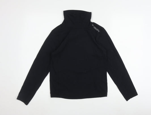 Technical TCZ-Cotton Boys Black Mock Neck Pullover Top 11-12 Years