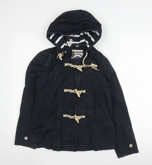 Seasalt Women’s Blue Hooded Duffle Jacket Size 8