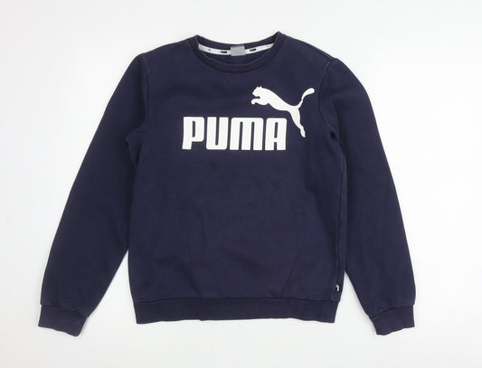 Puma Teens Blue Graphic Print Sweatshirt Size 164