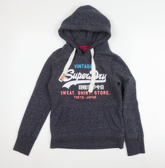 Superdry Women's Grey Hoodie, 2XS, Vintage Style