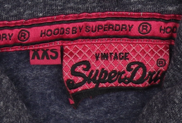 Superdry Women's Grey Hoodie, 2XS, Vintage Style