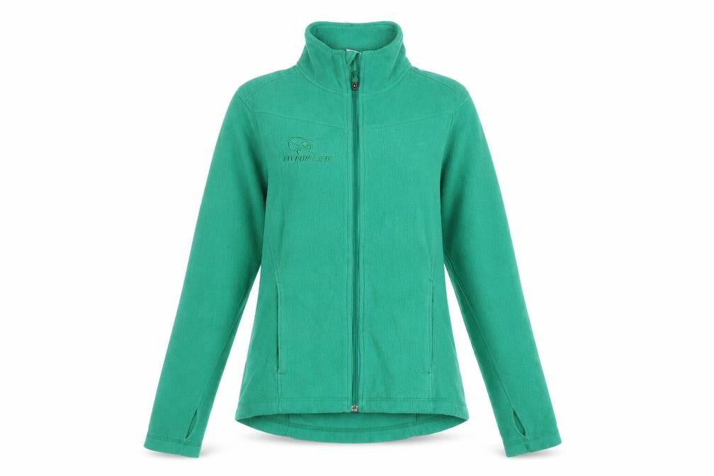 Front view of Nike Women's Green XS Fleece Jacket - Full Zip, Light