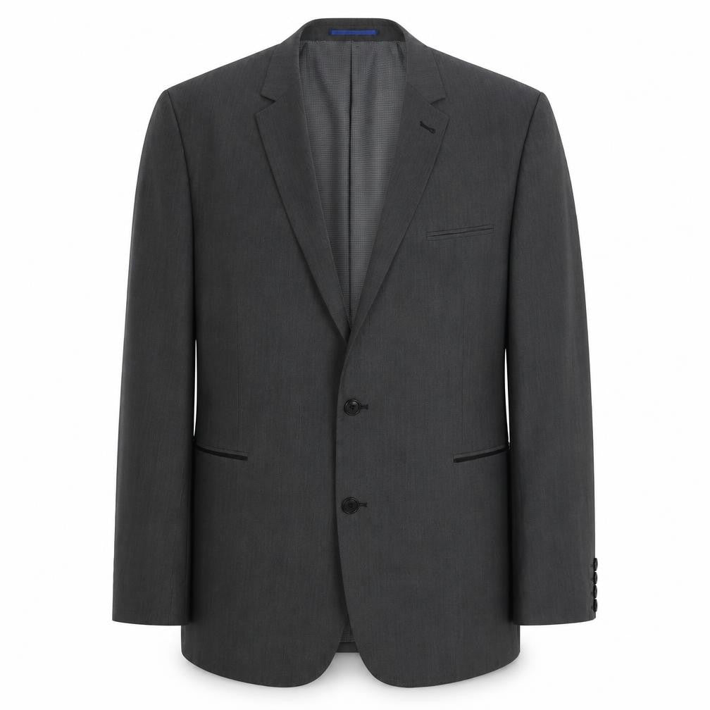 Mens 46 Chest Regular Jones Grey Two-Button Blazer