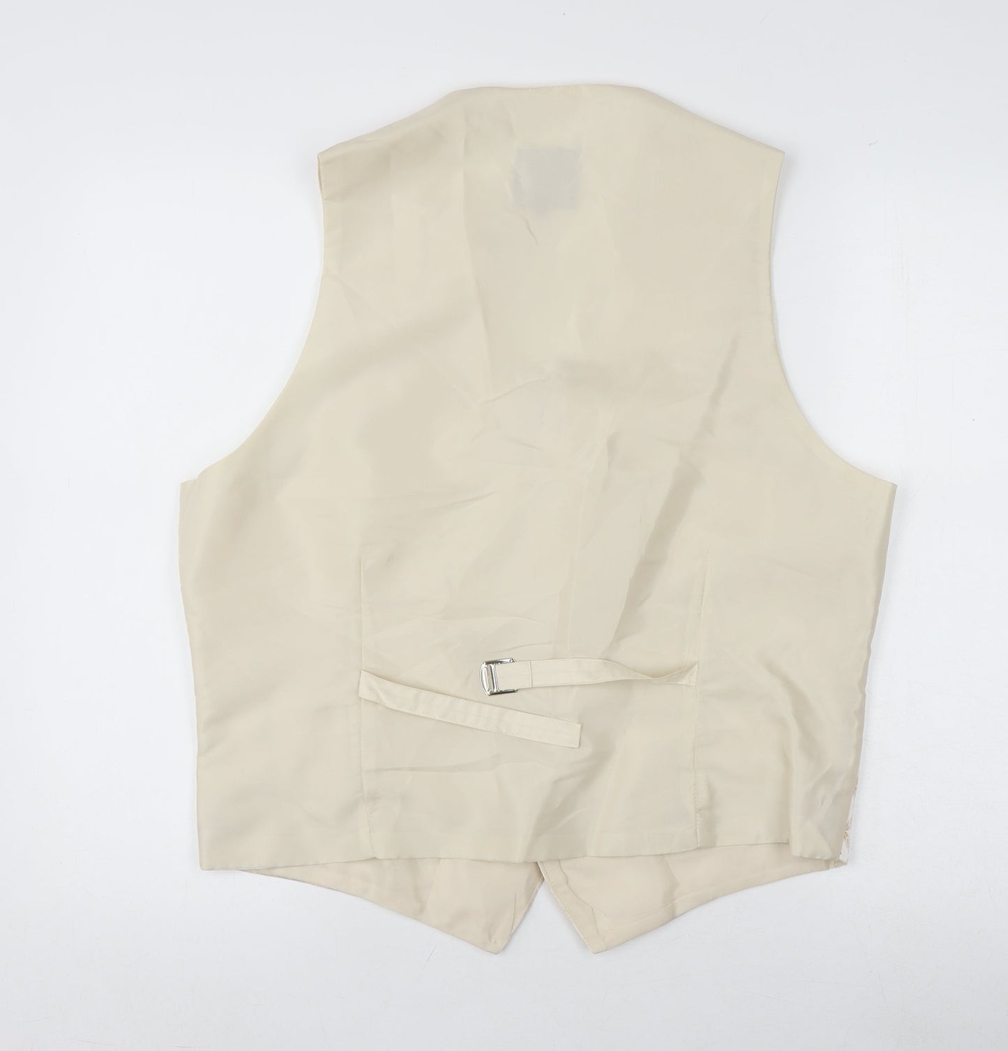 Moss Bros Men's Ivory Waistcoat in L Size - Perfect for Weddings
