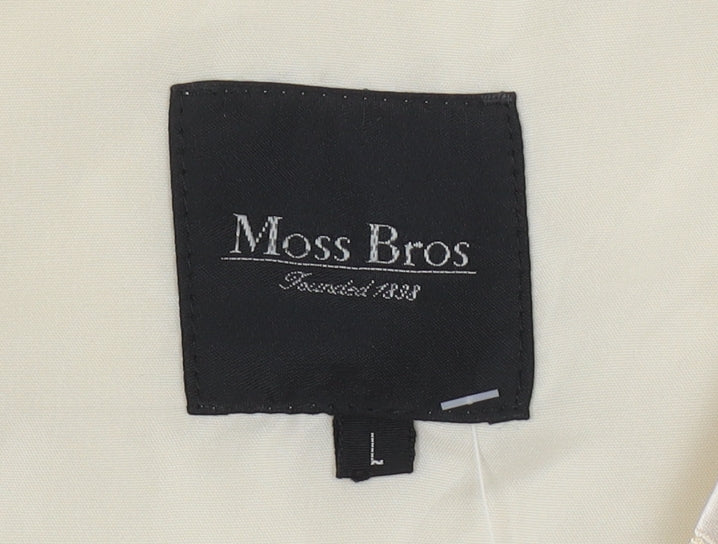 Moss Bros Men's Ivory Waistcoat in L Size - Perfect for Weddings