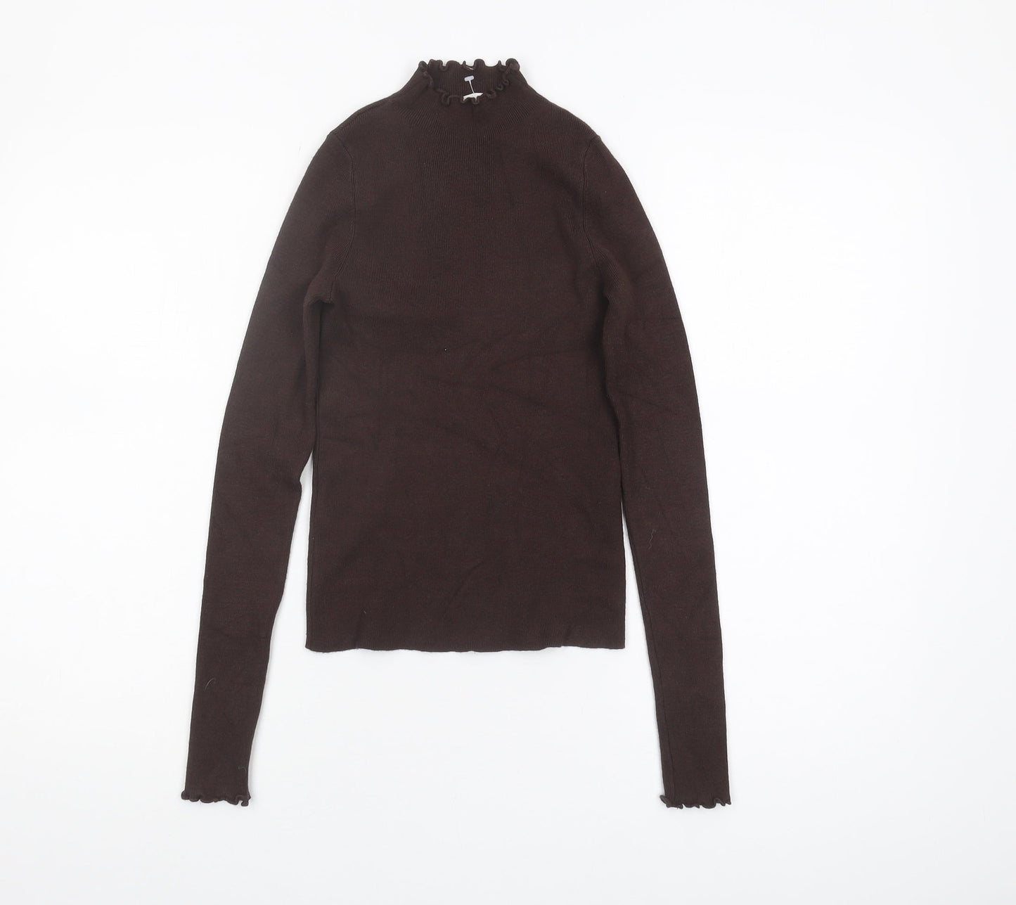 MNG Women’s Brown XS Mock Neck Knit Jumper