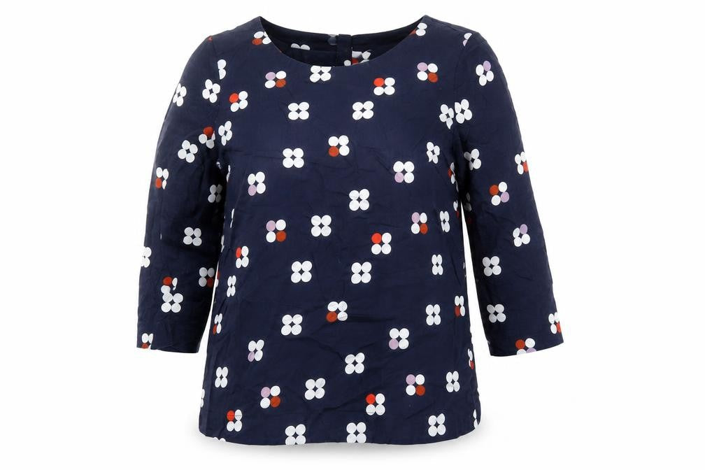 Womens UK Size 8 White Stuff Blue Modal Blend T-Shirt