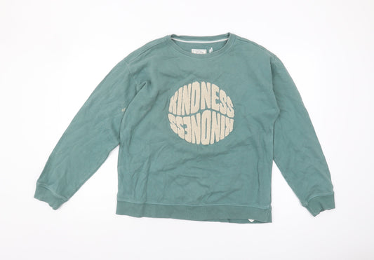 Fat Face Women's Green Graphic Print Pullover Sweatshirt
