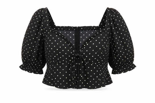 Womens UK Size L Brave Soul Black Polyester Blend Blouse