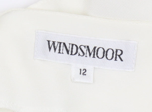 Windsmoor Women's Ivory Blouse Size 12 Long Sleeve