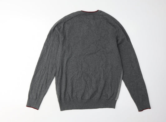 Jules Men's Grey Knit Pullover Jumper - Medium