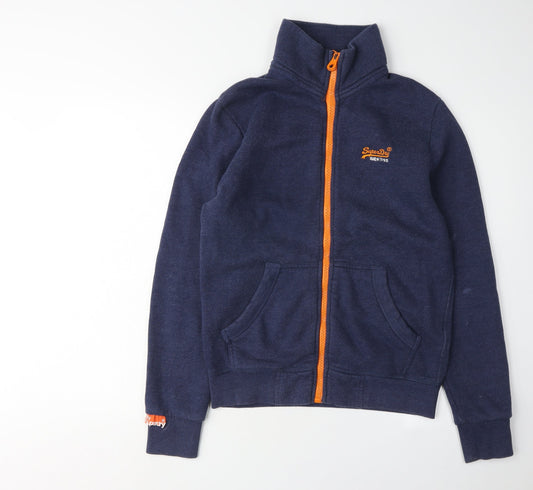 Superdry Men's Blue Full Zip Hoodie, Size S
