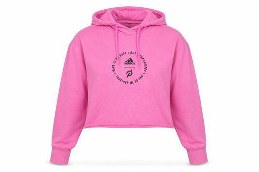 Womens UK 8 Regular adidas Pink Pullover Hoodie