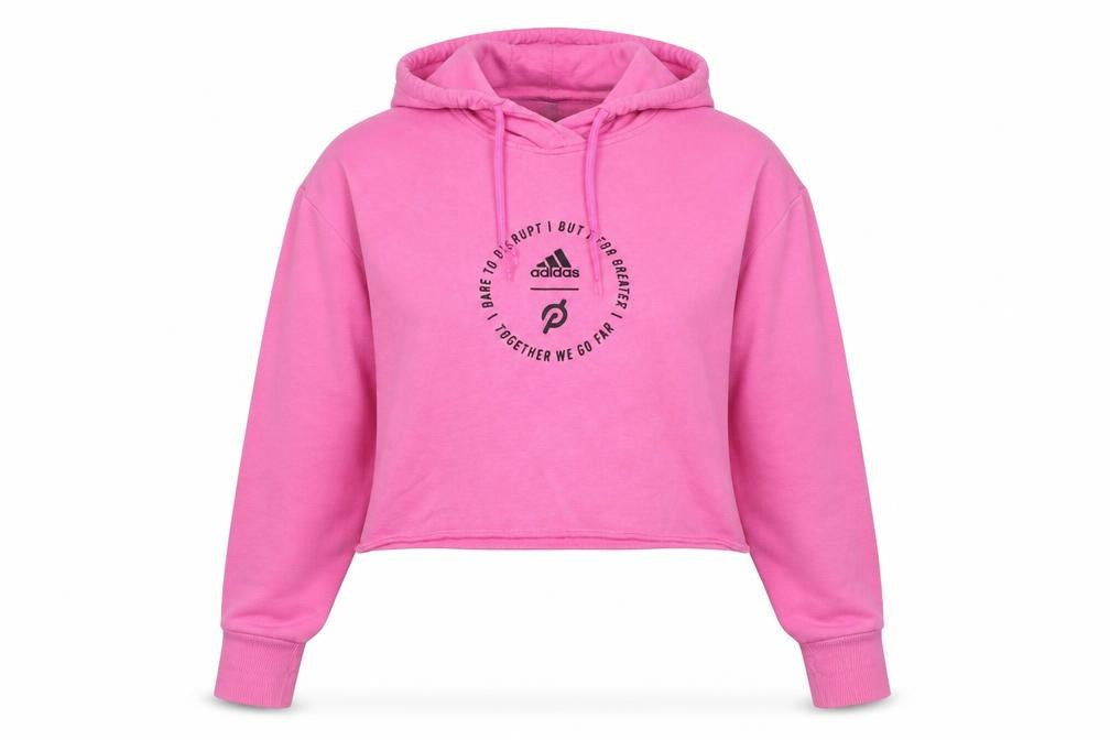 Womens UK 8 Regular adidas Pink Pullover Hoodie