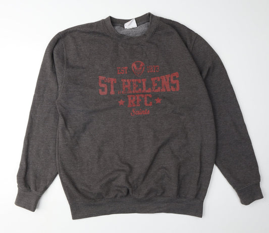 St Helens R.F.C. Mens XL Grey Pullover Sweatshirt