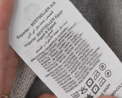 Jack & Jones Men's Grey Full Zip Hoodie S