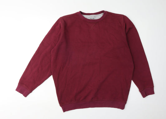 James Pringle Men's Red Crew Neck Pullover Sweatshirt M