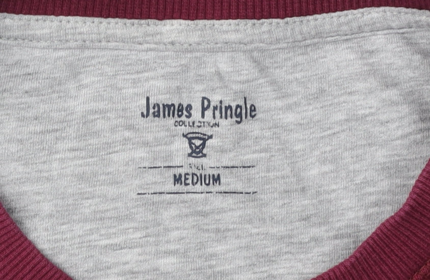 James Pringle Men's Red Crew Neck Pullover Sweatshirt M