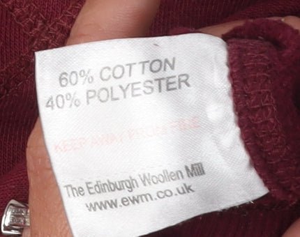 James Pringle Men's Red Crew Neck Pullover Sweatshirt M