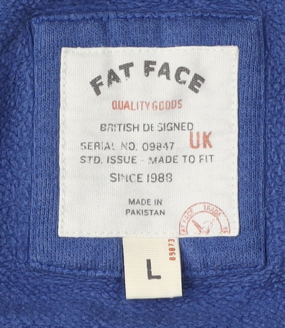 Fat Face Men's Blue Full Zip Hoodie Size L