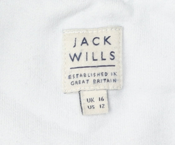 Jack Wills Women's Multicoloured Pullover Sweatshirt Size 16