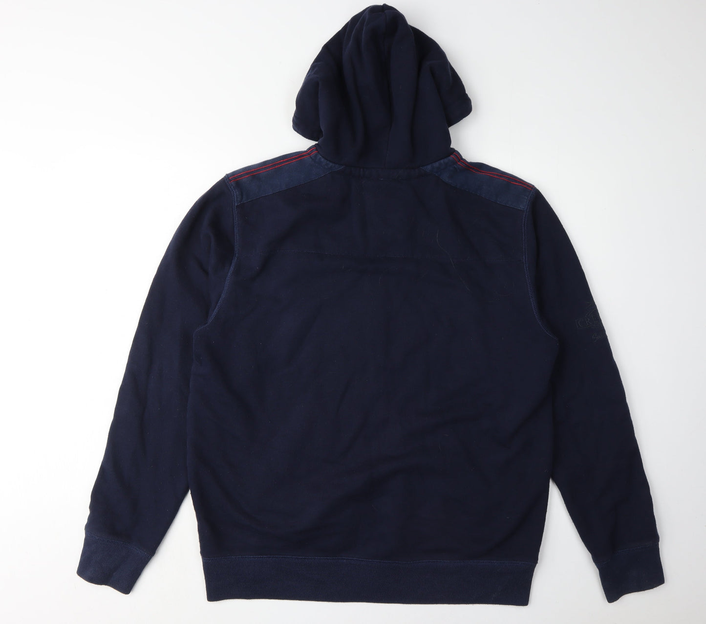 Crew Clothing Co. Men's Blue Full Zip Hoodie M