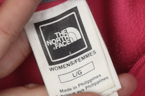 The North Face Women's Pink Sweatshirt Size L Fleece 1/4 Zip