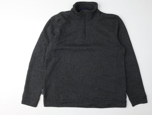 Mountain Warehouse Men's 2XL Grey Fleece 1/4 Zip Sweatshirt