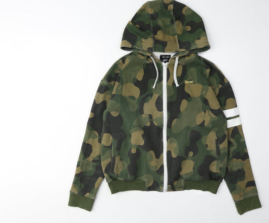 USA Pro Women’s Green Camouflage Full Zip Hoodie Size 10