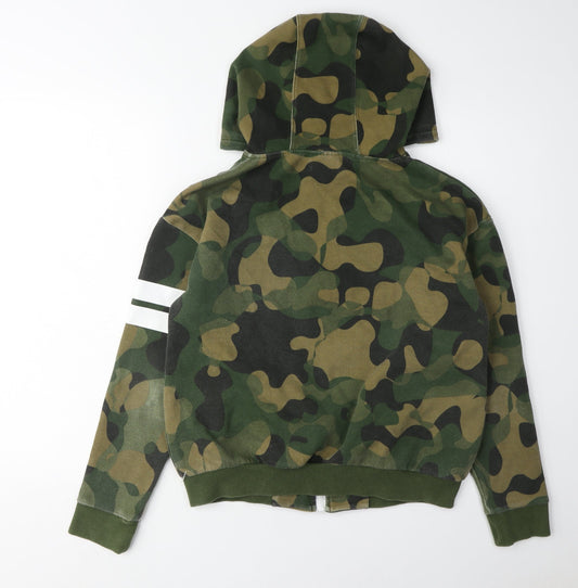 USA Pro Women’s Green Camouflage Full Zip Hoodie Size 10