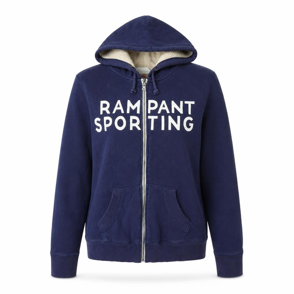Rampant Womens Sporting Blue Full Zip Hoodie M