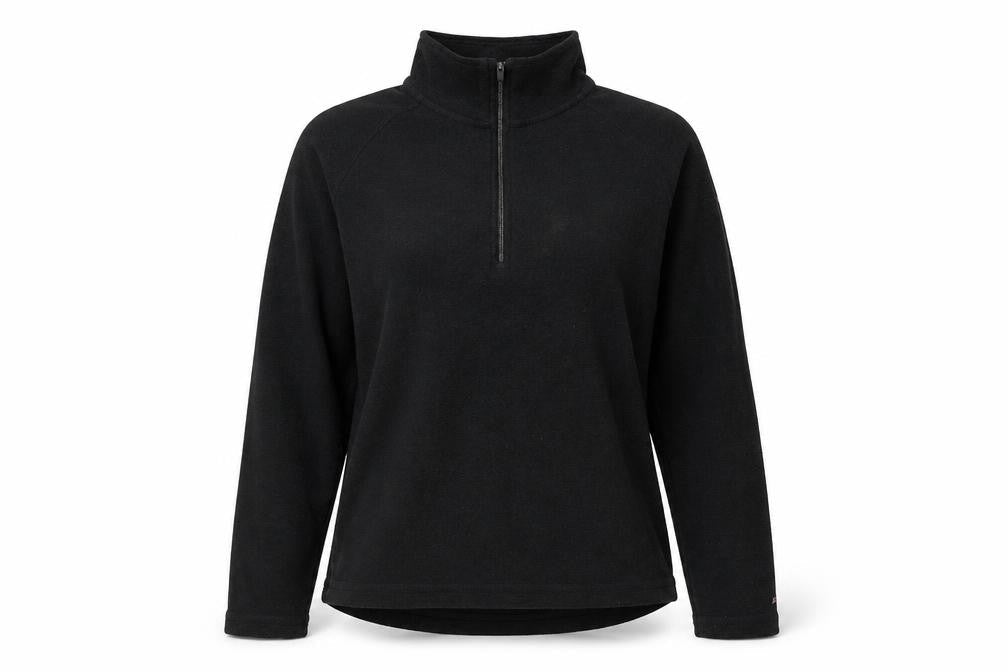 Womens UK M Regular Trespass Black Henley Sweatshirt
