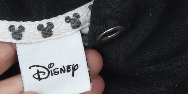 Disney Women’s Black Hoodie - L - Mickey Mouse Graphic