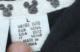 Disney Women’s Black Hoodie - L - Mickey Mouse Graphic