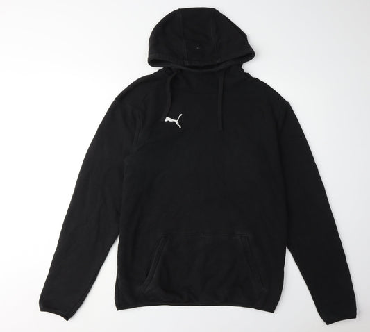 Puma Men's Black Pullover Hoodie M Logo Accent