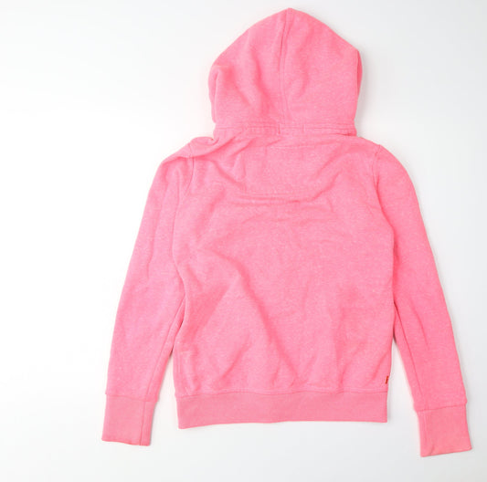 Superdry Women's Pink Full Zip Hoodie Medium