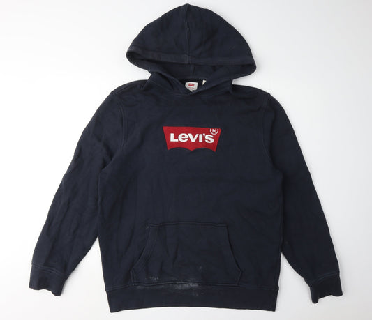 Levi's Men's Blue Pullover Hoodie with Logo L