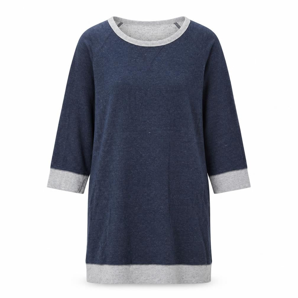 J.Crew Women's Blue Shift Dress M, 3/4 Sleeve, Casual