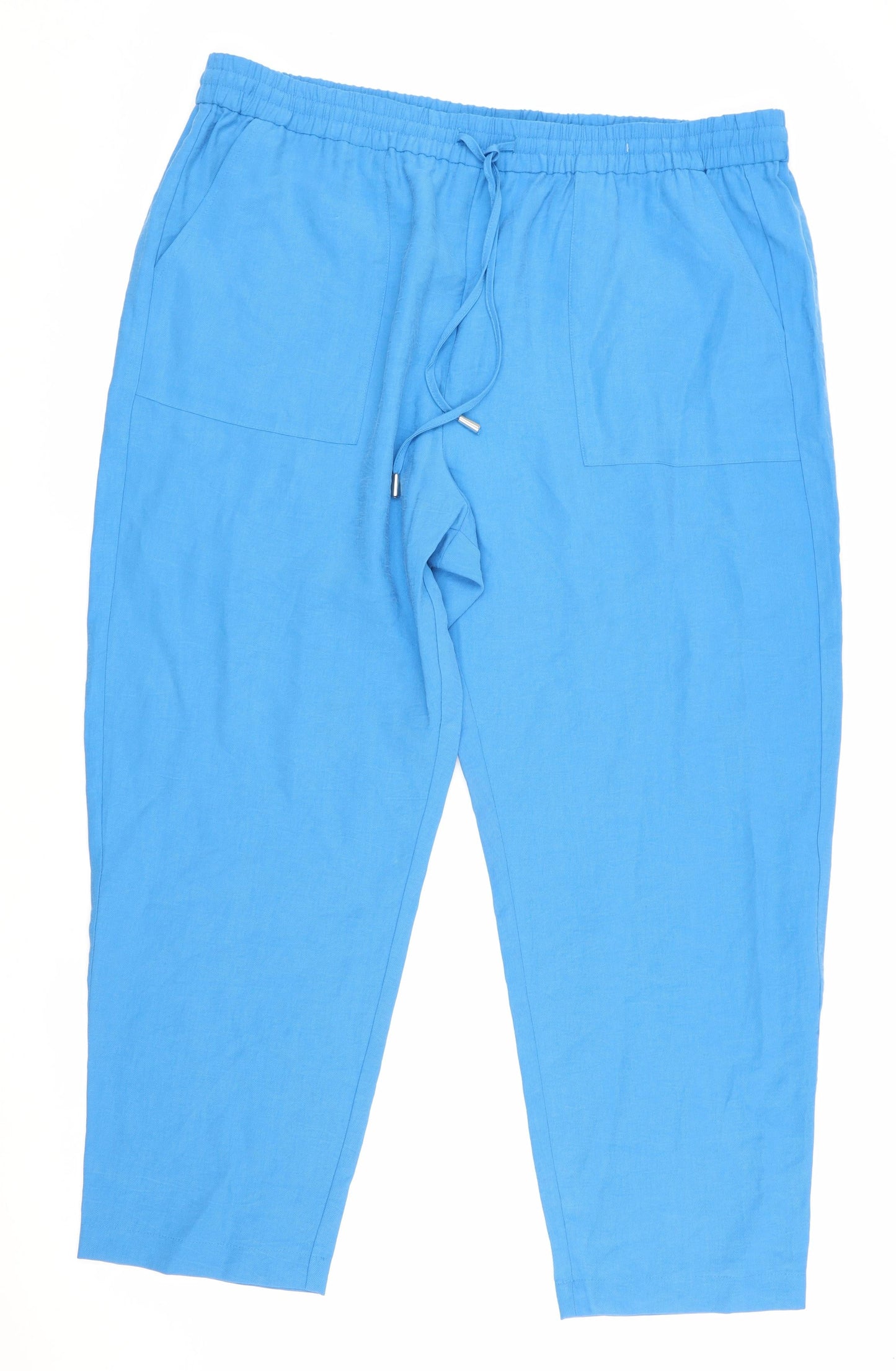 Marks and Spencer Women's Blue Relaxed Trousers Size 20