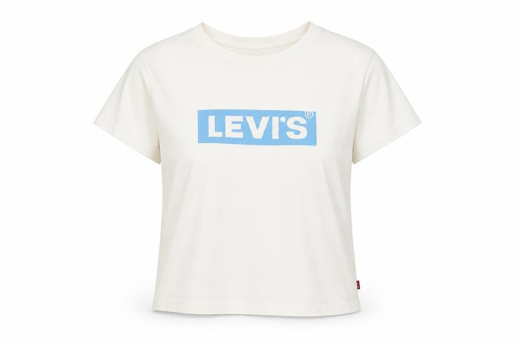 Womens UK Size M Levi's White 100% Cotton T-Shirt