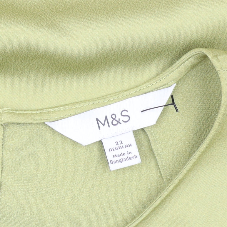 Marks and Spencer Women’s Green Blouse Size 22