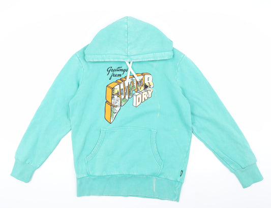 Superdry Men's Blue Pullover Hoodie L with Logo