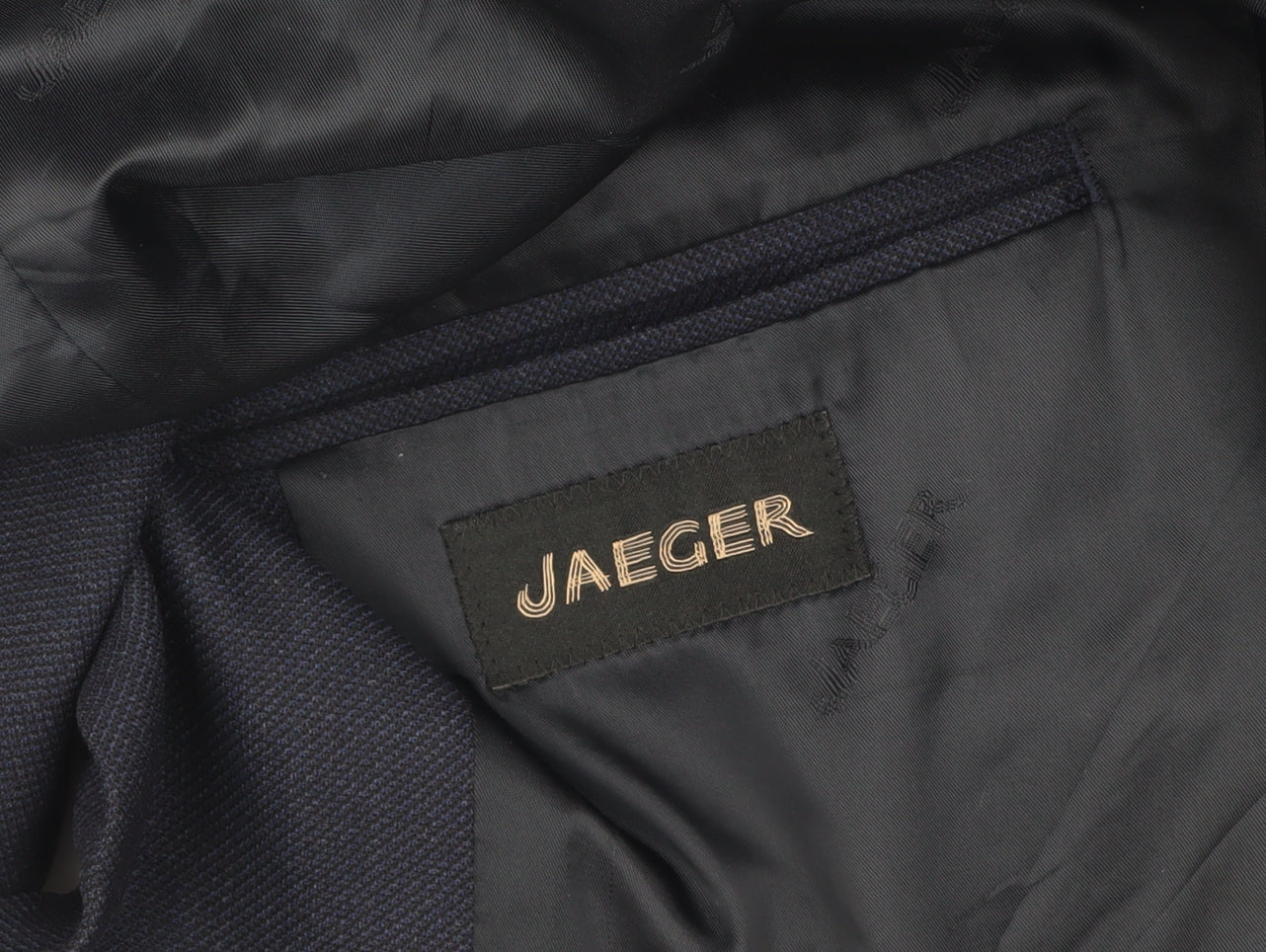 Jaeger Men's Blue Blazer 40S Short Wool Jacket