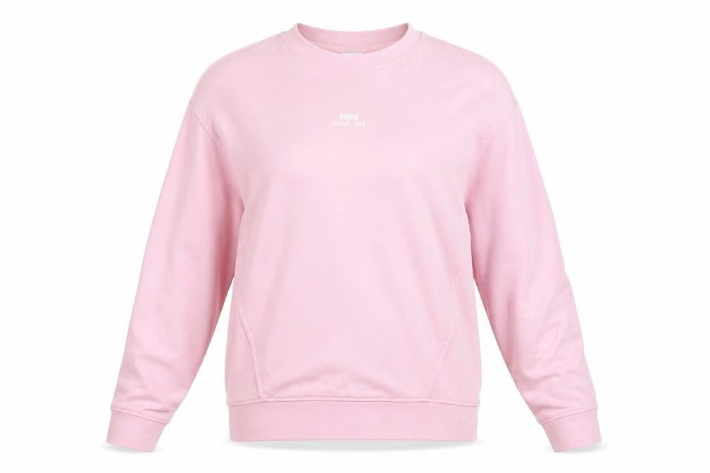 Womens UK S Regular PUMA Pink Pullover Sweatshirt