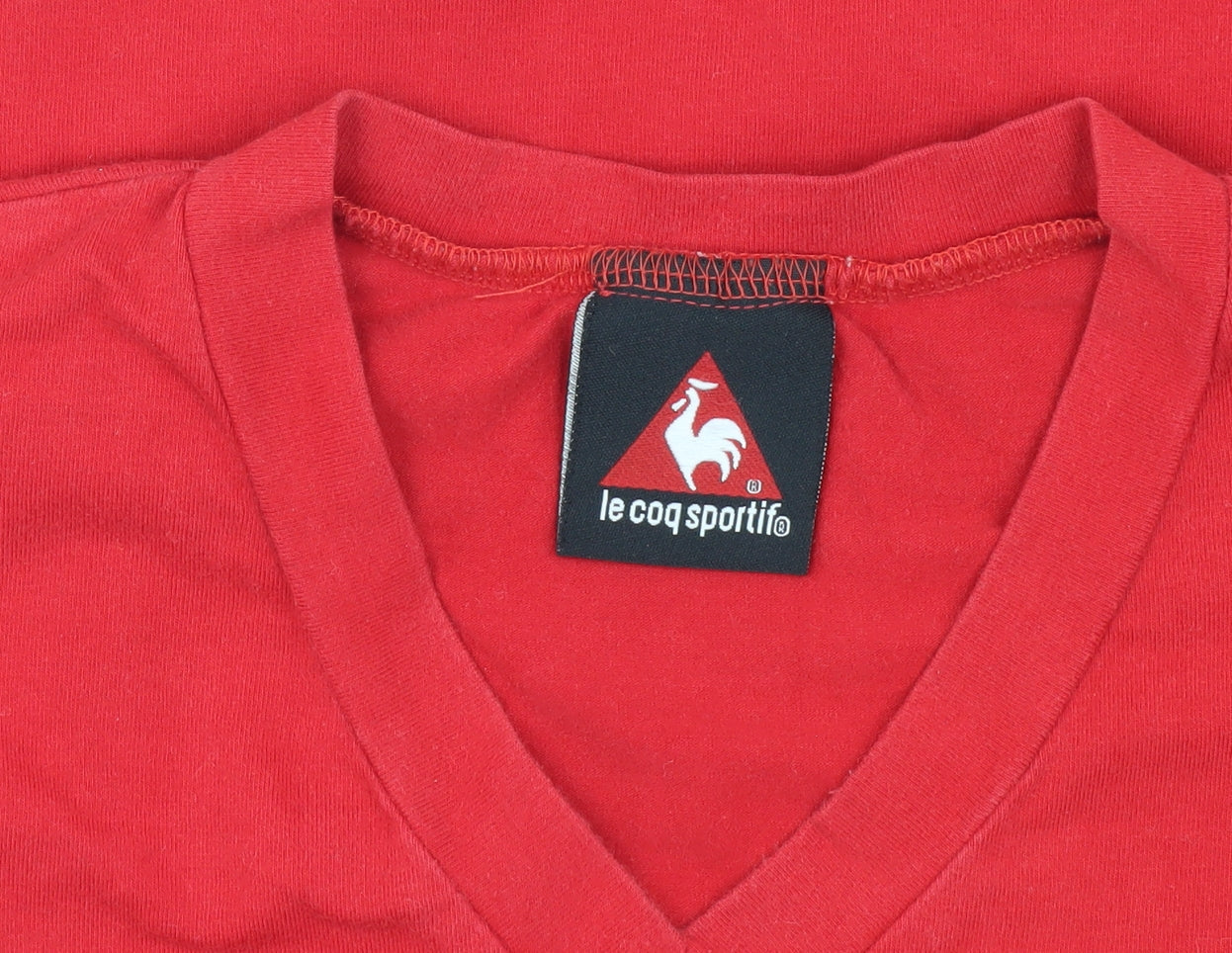 Le Coq Sportif Women's Red V-Neck T-Shirt M