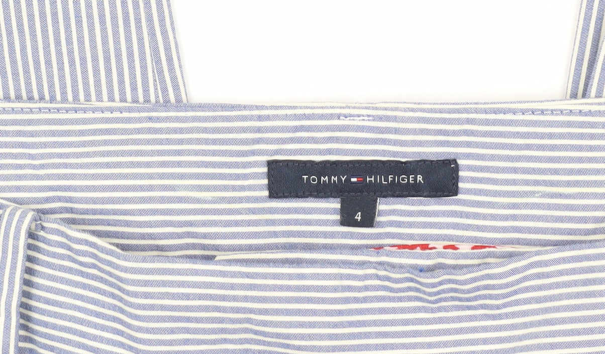 Tommy Hilfiger Women's Blue Striped Chino Trousers