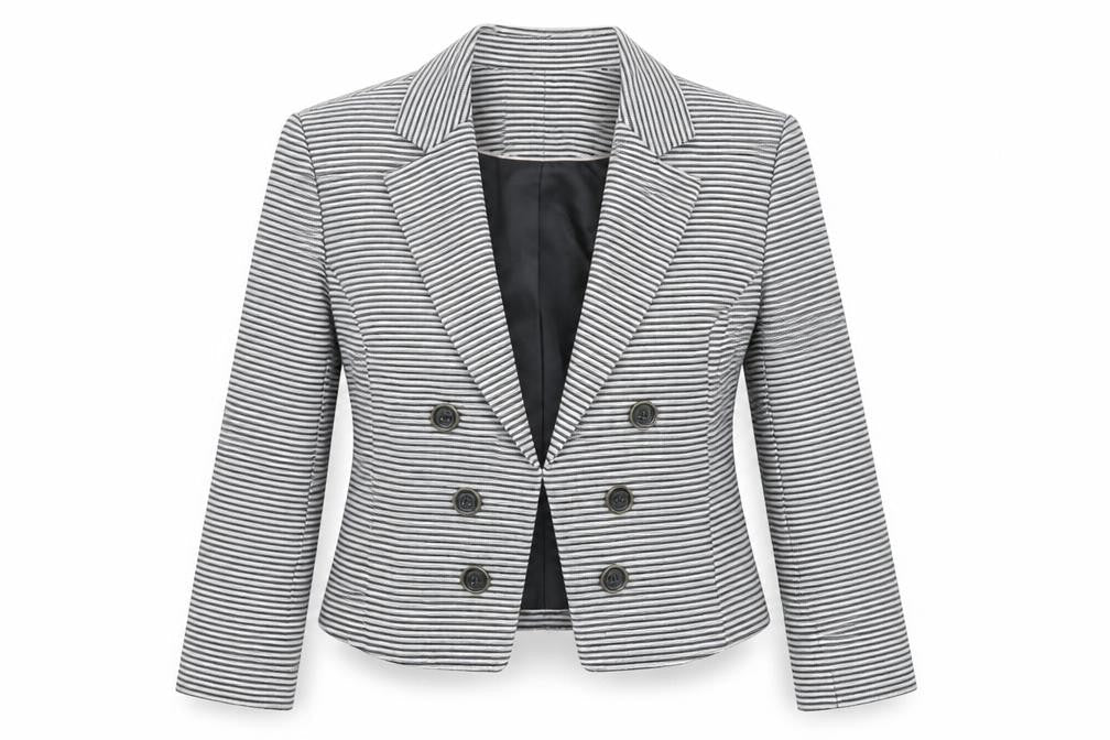 Marks and Spencer Stripe Blazer Women Black Size 16