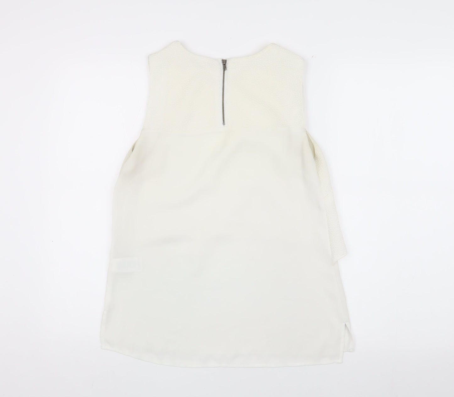 Warehouse Women’s White Blouse, Size 8, Sleeveless
