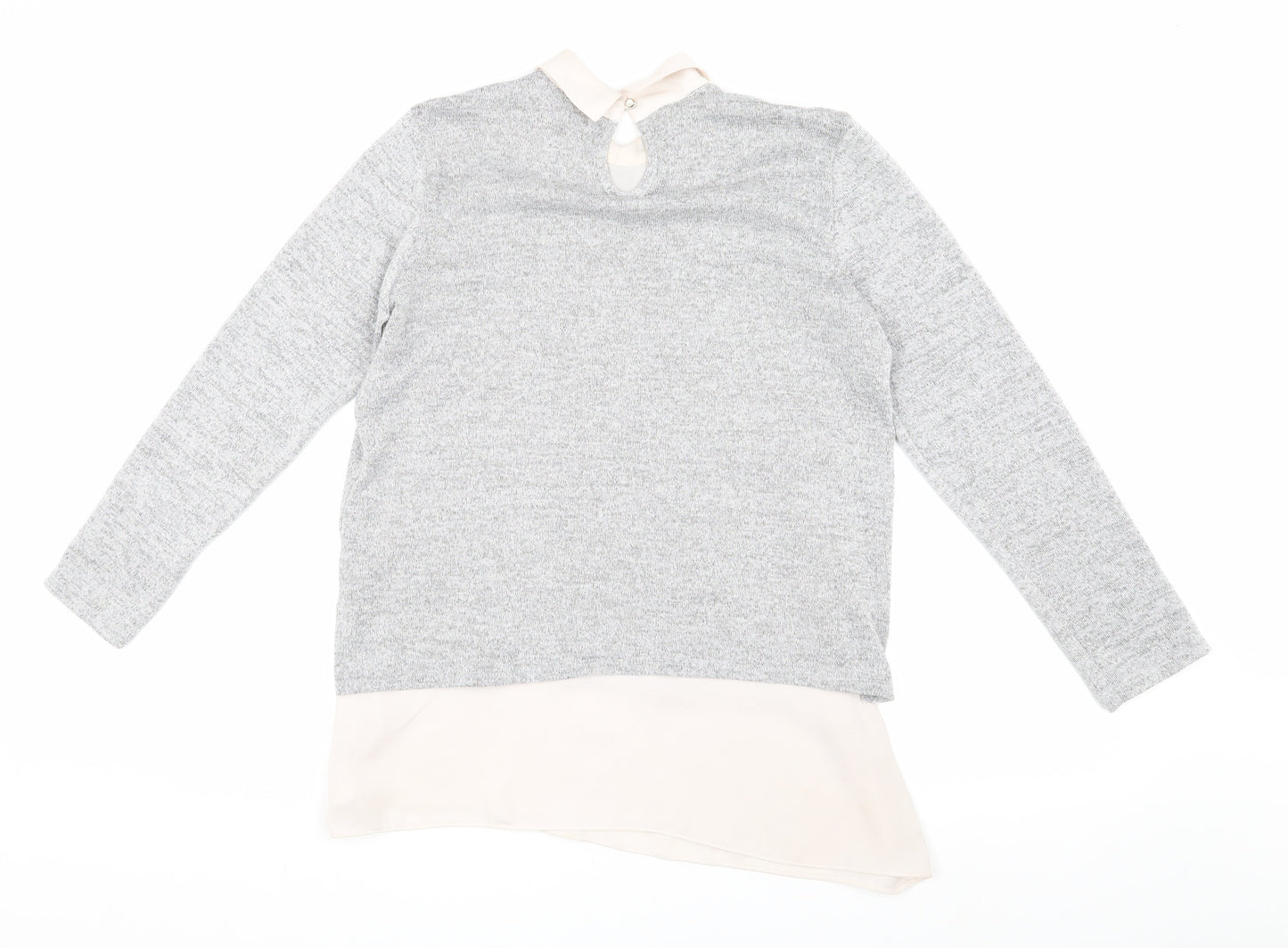 Wallis Women’s Grey Collared Pullover Jumper Size 10