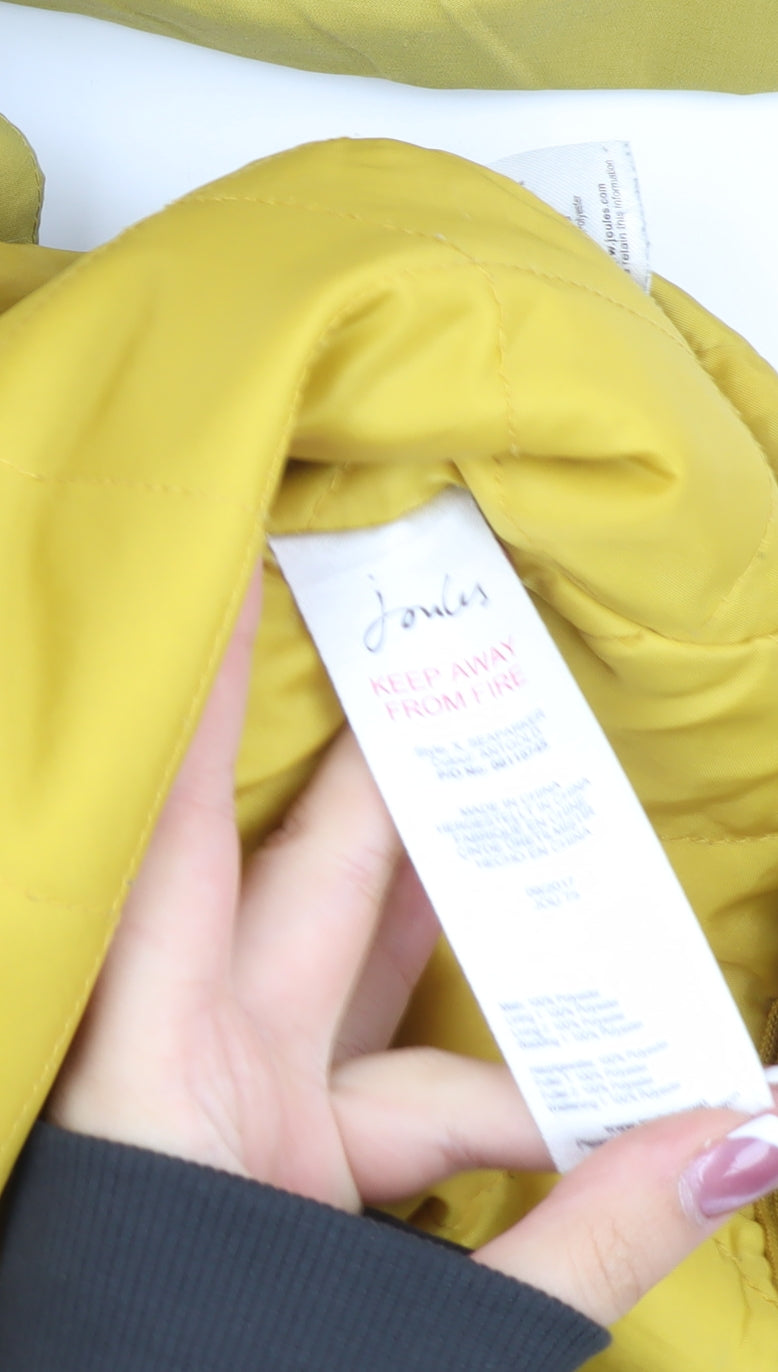 Joules Women's Parka Jacket Yellow Size 14